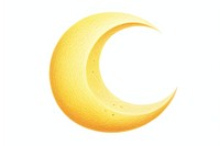 Yellow crescent moon eclipse night white background. AI generated Image by rawpixel.