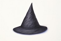Wizard hat drawing black white background. AI generated Image by rawpixel.