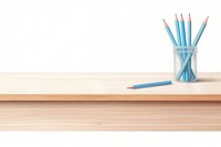 Desk pencil furniture white background. 