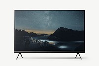 Smart TV screen mockup, realistic digital device psd