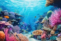 Coral reefs backgrounds underwater aquarium. AI generated Image by rawpixel.
