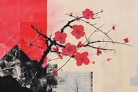 Sakura flower plant art. AI generated Image by rawpixel.