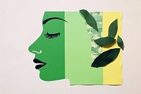 Green tea art plant paper. AI generated Image by rawpixel.