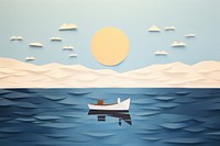 Boat watercraft outdoors painting. 