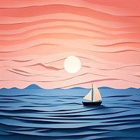 Boat sailboat outdoors painting. AI generated Image by rawpixel.