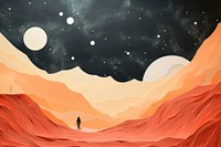 Space astronomy mountain outdoors. AI generated Image by rawpixel.