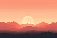 Sunset backgrounds landscape mountain. AI generated Image by rawpixel.