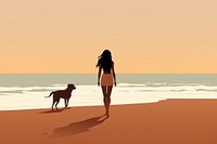 Dog animal mammal beach. AI generated Image by rawpixel.
