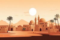 Desert city architecture building outdoors. AI generated Image by rawpixel.