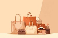 Shopping handbag purse accessories. 