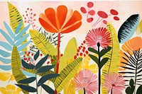 Plant painting backgrounds pattern. 