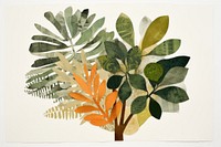 Painting plant leaf collage. AI generated Image by rawpixel.