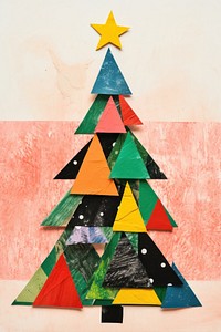 Christmas tree paper art celebration.