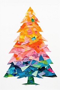 Christmas tree paper origami art. 