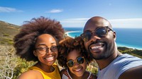 Sunglasses portrait outdoors selfie. 