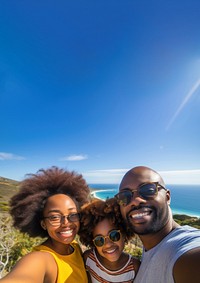 Sunglasses portrait outdoors nature. 