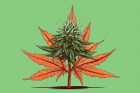 Marijuana bud plant green leaf. AI generated Image by rawpixel.