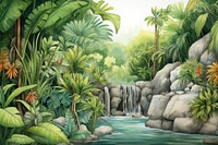 Jungle backgrounds vegetation outdoors. 