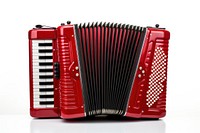 Classical red accordion white background performance technology. AI generated Image by rawpixel.