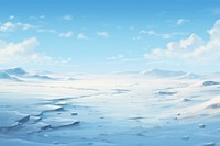 Snow field backgrounds landscape mountain. 