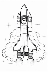 Space shuttle drawing aircraft airplane.