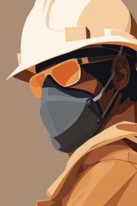 Construction worker hardhat helmet adult. AI generated Image by rawpixel.