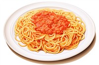 Spaghetti plate pasta sauce. 