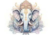 Ganesha drawing animal mammal. AI generated Image by rawpixel.