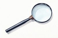 Magnifying glass white background circle shape. AI generated Image by rawpixel.