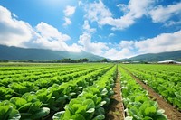 Organic vegetable farm outdoors nature field. AI generated Image by rawpixel.