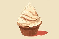 Ice cream dessert cupcake food. AI generated Image by rawpixel.