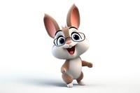A cute bunny cartoon figurine ear. AI generated Image by rawpixel.