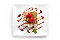 Dessert plate food white background. AI generated Image by rawpixel.