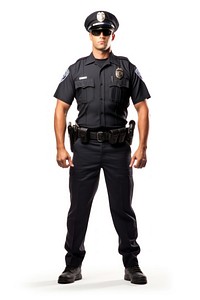 Cop officer adult white background. AI generated Image by rawpixel.