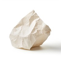 White crumpled paper. 