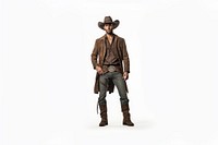 Cowboy adult white background accessories. AI generated Image by rawpixel.