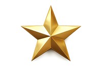 Gold star symbol white background shape. AI generated Image by rawpixel.