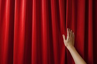 Curtain hand backgrounds performance. 