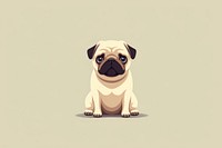 Pug animal mammal puppy. AI generated Image by rawpixel.