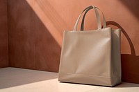 Brown leather handbag, design resource