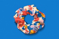 Colorful silky  hair scrunchie