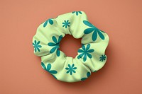 Green silky  hair scrunchie