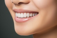 Smile teeth adult woman. 