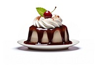 Pudding dessert cream fruit. AI generated Image by rawpixel.