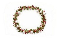 Christmas border christmas wreath white background. AI generated Image by rawpixel.