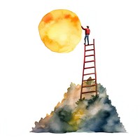 Success outdoors moon white background. AI generated Image by rawpixel.