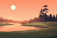 Moon golf landscape outdoors. AI generated Image by rawpixel.