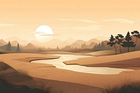Golf course landscape outdoors nature. AI generated Image by rawpixel.