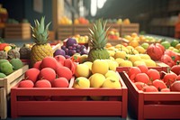 Fruit market pineapple plant food. AI generated Image by rawpixel.
