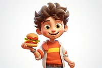 Cartoon burger food hamburger. AI generated Image by rawpixel.